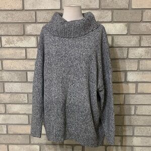 Old Navy Gray Marled Cowl Neck Sweater